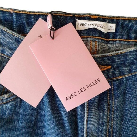 AVEC LES FILLES Anthro NEW Skater Distress Faded/Whiskered Crop Leg Jean 29 - Picture 5 of 12